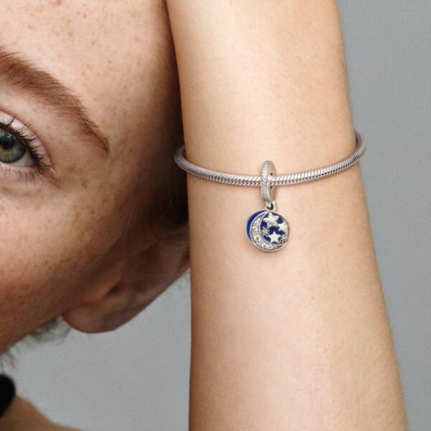 Moon Blue Sky Dangle Charm Pandora
