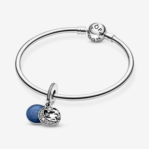 Moon Blue Sky Dangle Charm Pandora