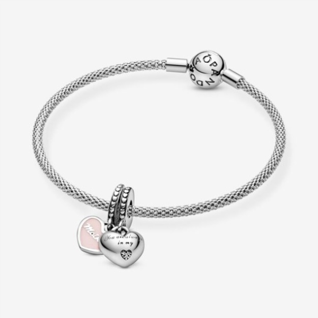 Mother Daughter Hearts Dangle Charm Pandora
