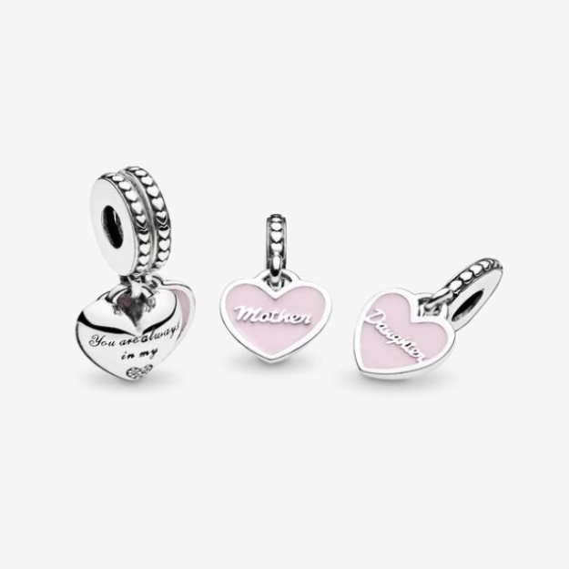 Mother Daughter Hearts Dangle Charm Pandora