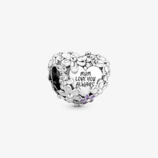 Mum Daisy Heart Charms Pandora