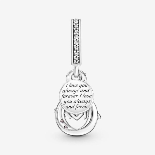 Mum Infinity Pave Double Dangle Charms Pandora