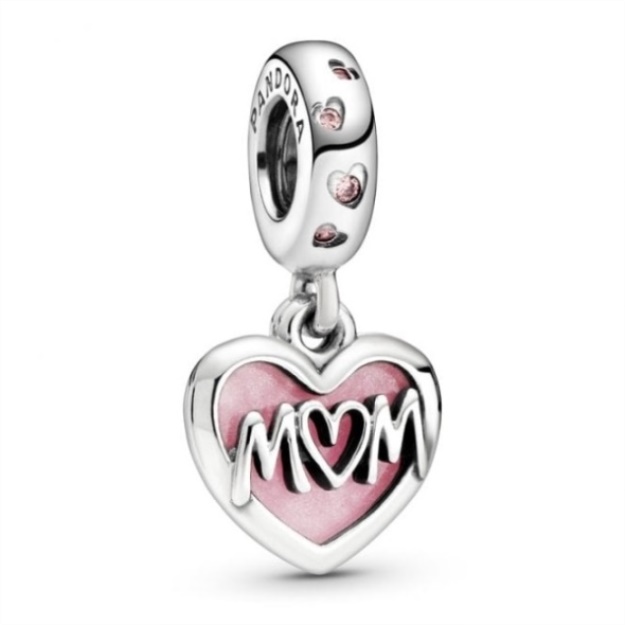 Mum Script Heart Dangle Charms Pandora