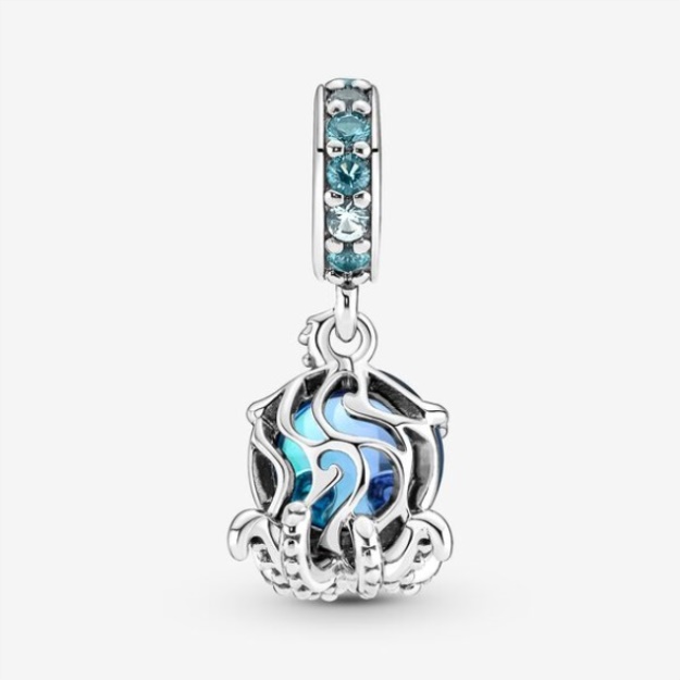Murano Glass Cute Octopus Dangle Charm Pandora