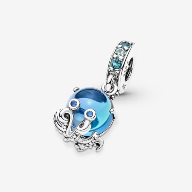 Murano Glass Cute Octopus Dangle Charm Pandora