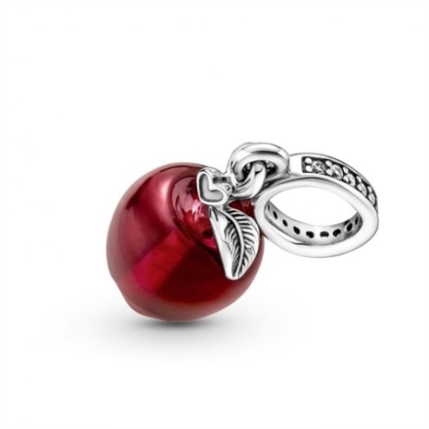 Murano Glass Red Apple Dangle Charms Pandora