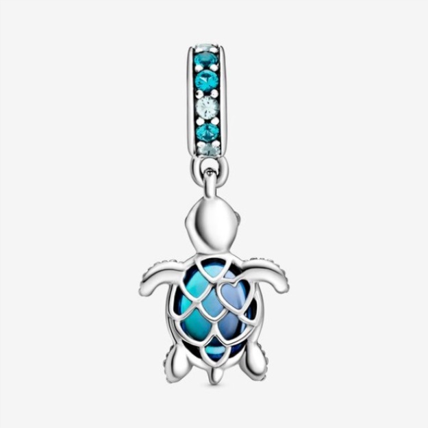 Murano Glass Sea Turtle Dangle Charm Pandora