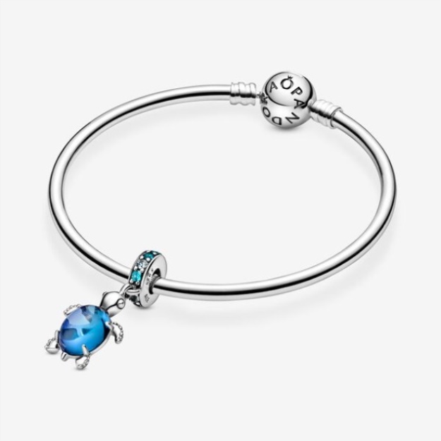 Murano Glass Sea Turtle Dangle Charm Pandora