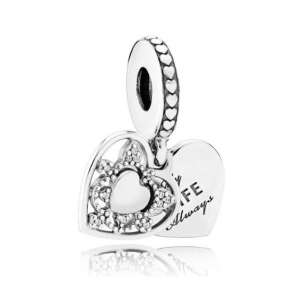 My Wife Always Heart Dangle Charms Pandora