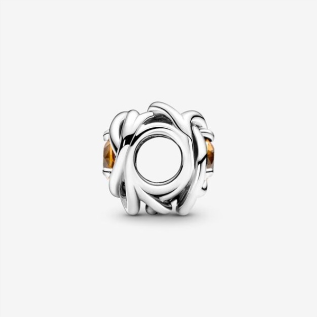 November Honey Eternity Circle Charm Pandora