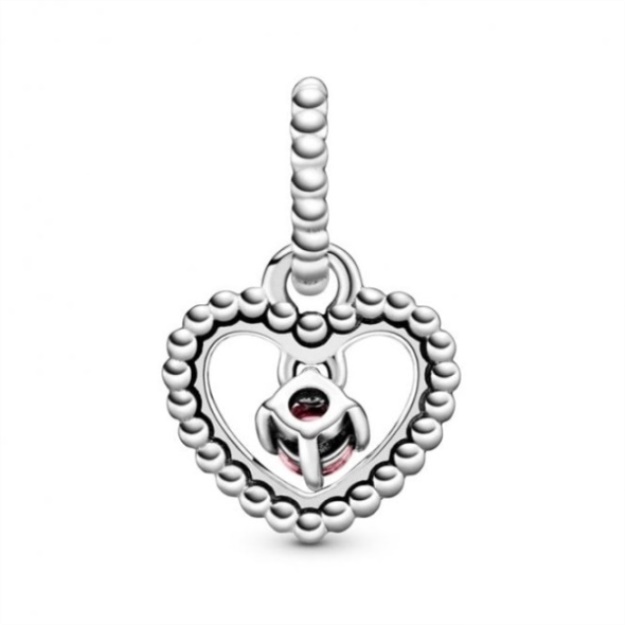 October Birthstone Heart Charms Pandora