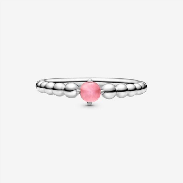 October Petal Pink Beaded Ring Pandora
