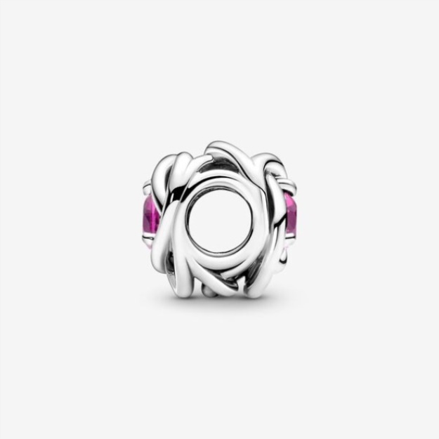 October Pink Eternity Circle Charm Pandora