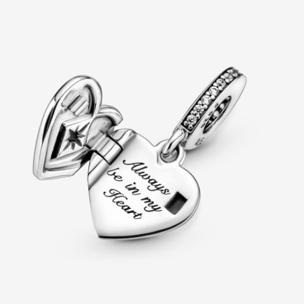 Openable Heart Locket Dangle Charm Pandora
