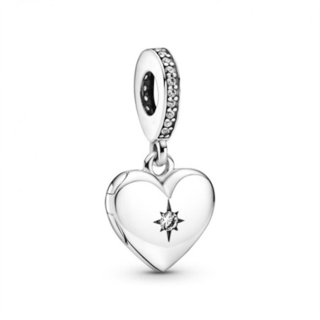 Openable Heart Locket Dangle Charms Pandora