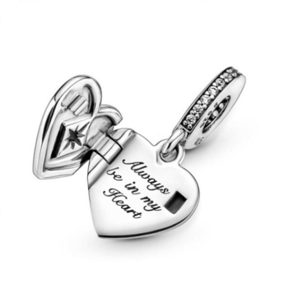 Openable Heart Locket Dangle Charms Pandora