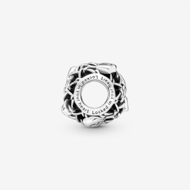 Openwork Chain Link Padlock Charm Pandora