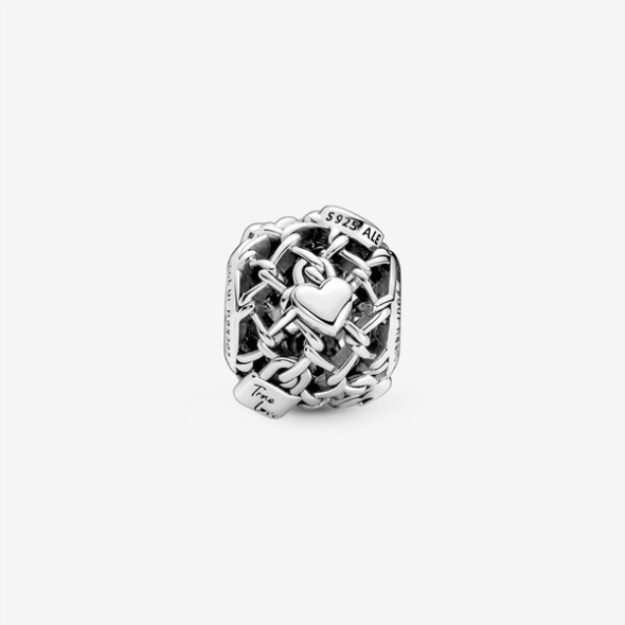 Openwork Chain Link Padlock Charm Pandora