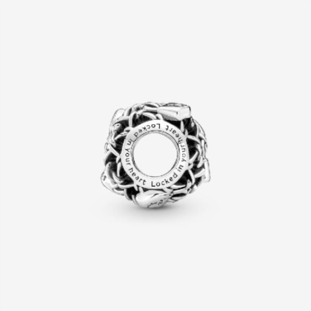 Openwork Chain Link Padlock Charms Pandora
