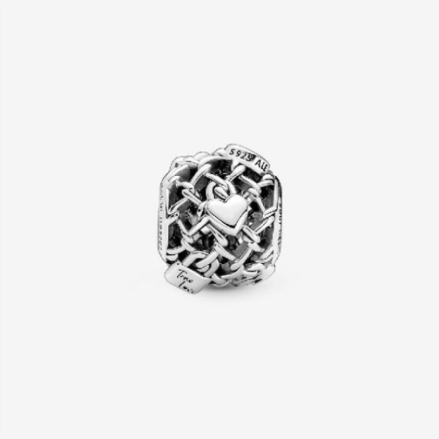 Openwork Chain Link Padlock Charms Pandora