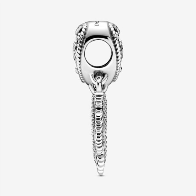 Openwork Heart Three Feathers Dreamcatcher Charm Pandora
