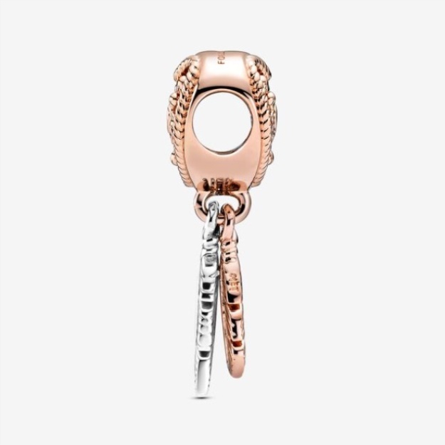 Openwork Heart Two Feathers Dreamcatcher Charm Pandora