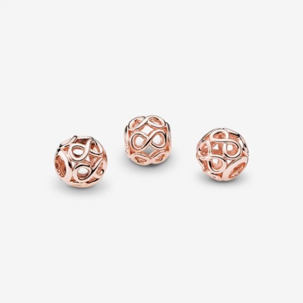 Openwork Infinity Charm Pandora Rose Gold Plated
