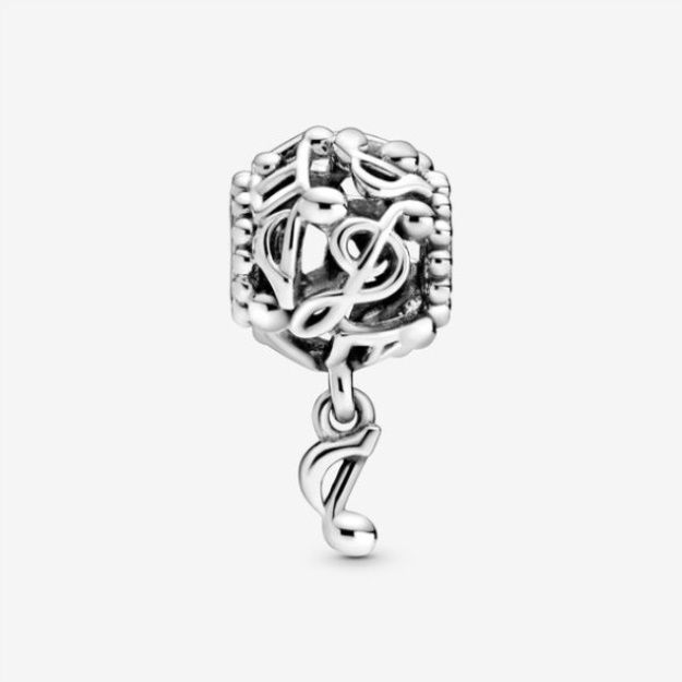 Openwork Music Notes Charm Pandora