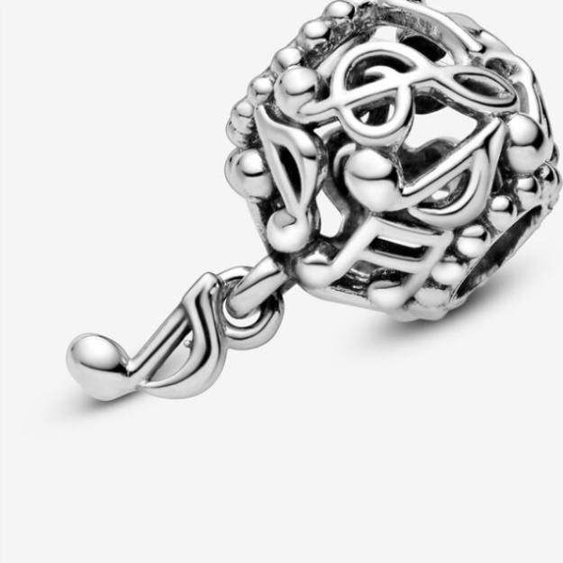 Openwork Music Notes Charm Pandora
