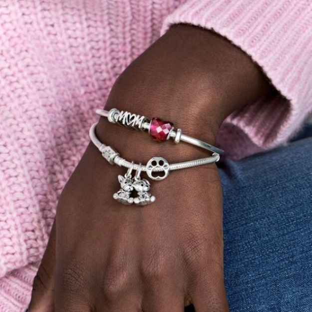 Openwork Paw Print Charm Pandora