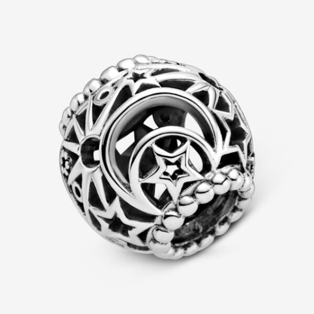 Openwork Sun Stars Moon Charm Pandora