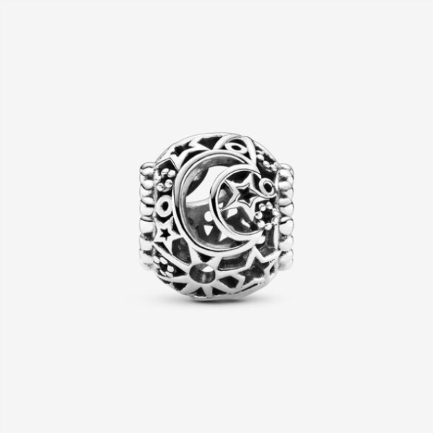 Openwork Sun Stars Moon Charm Pandora