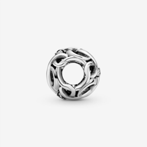 Openwork Woven Infinity Charm Pandora Sterling Silver