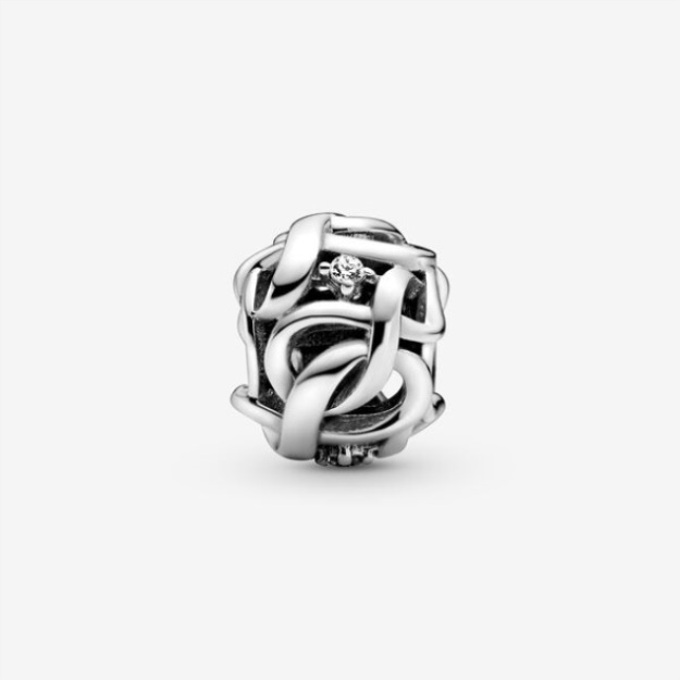 Openwork Woven Infinity Charm Pandora Sterling Silver