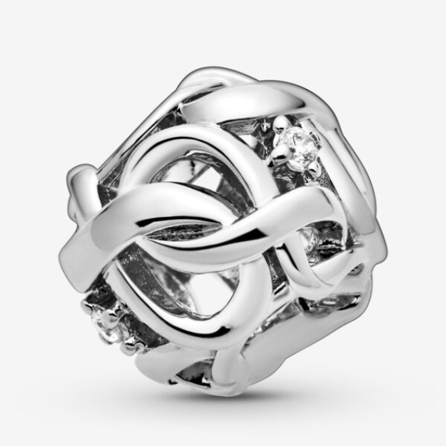 Openwork Woven Infinity Charm Pandora Sterling Silver