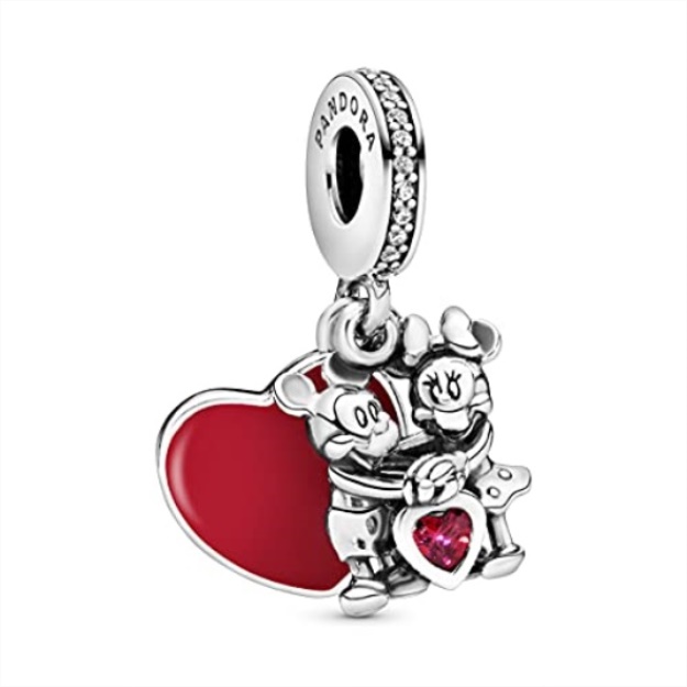 PANDORA Disney Mickey and Minnie With Love Hanging Charm