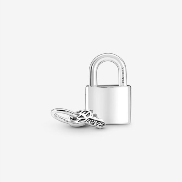 Padlock And Key Dangle Charm Pandora Sterling Silver