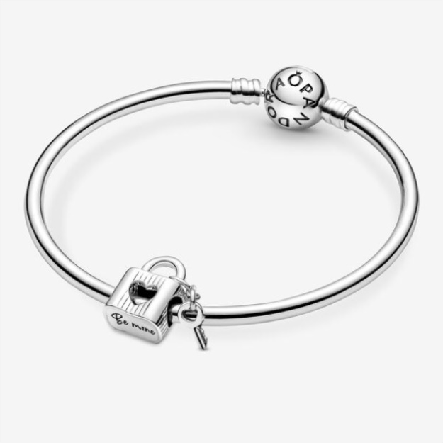 Padlock Heart Key Charm Pandora