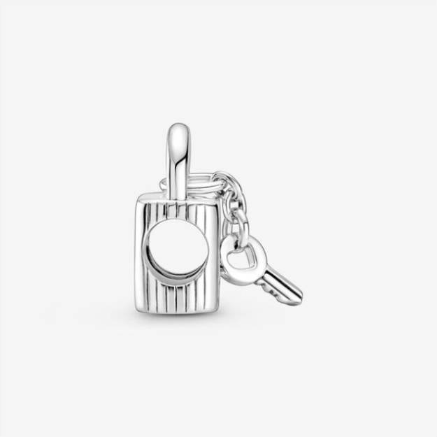 Padlock Heart Key Charm Pandora