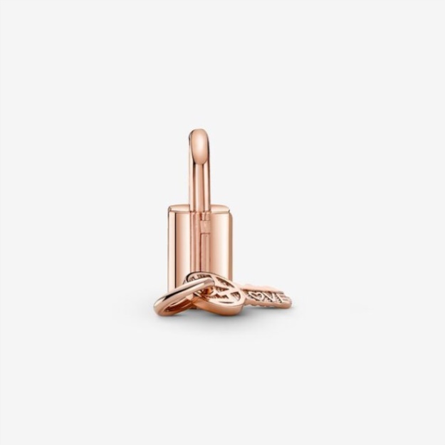 Padlock Key Dangle Charm Pandora Rose Gold Plated