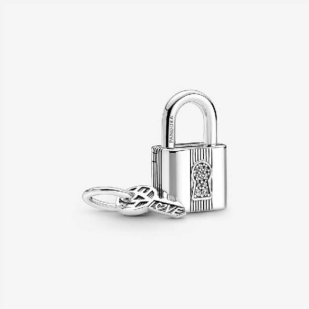 Padlock and Key Dangle Charms Pandora