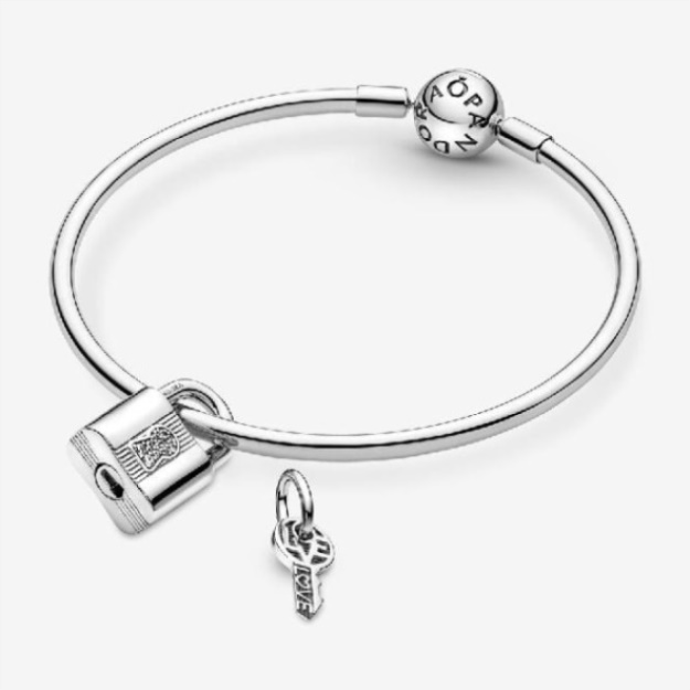 Padlock and Key Dangle Charms Pandora