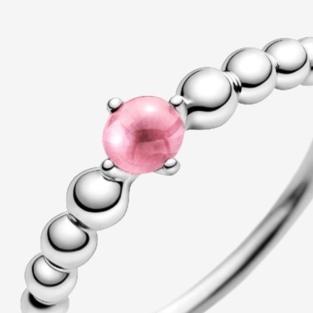 Pandora Brand October Birthstone Beaded Ring
