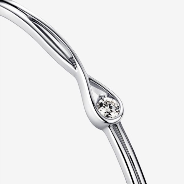 Pandora Brilliance Lab-Created 015 Ct Tw Diamond Bangle