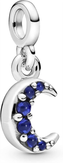 Pandora CA ME Compatible Crescent Moon Crystal Dangle Charm