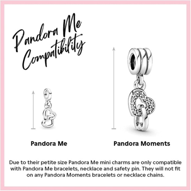 Pandora CA ME Compatible Crescent Moon Crystal Dangle Charm