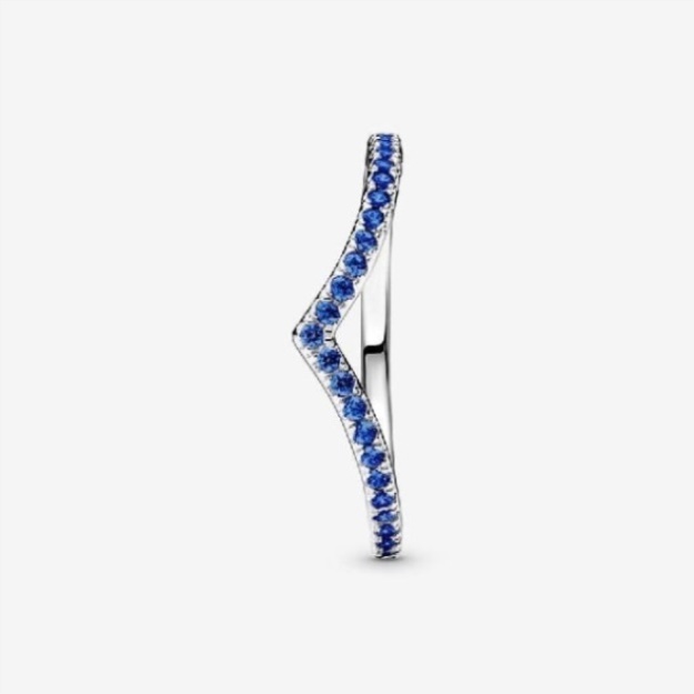 Pandora CA Timeless Wish Sparkling Blue Ring