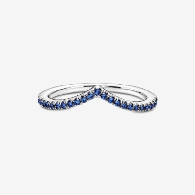 Pandora CA Timeless Wish Sparkling Blue Ring