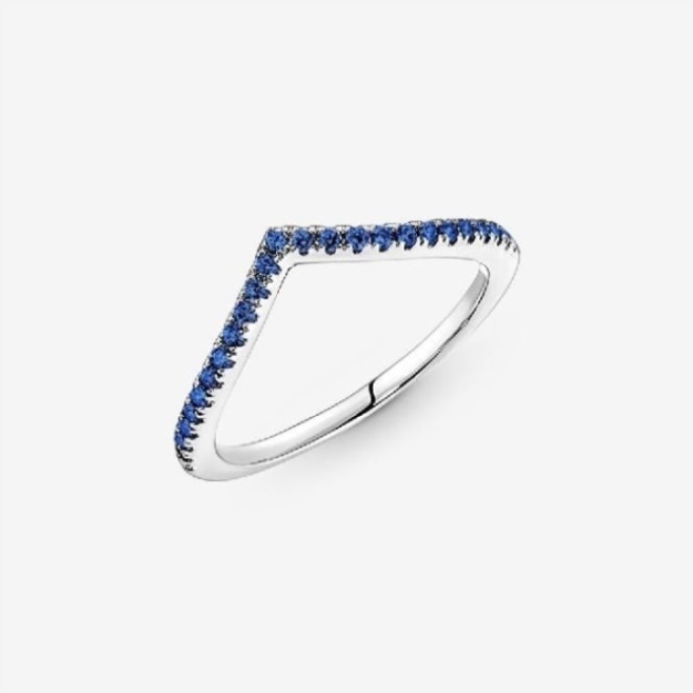 Pandora CA Timeless Wish Sparkling Blue Ring