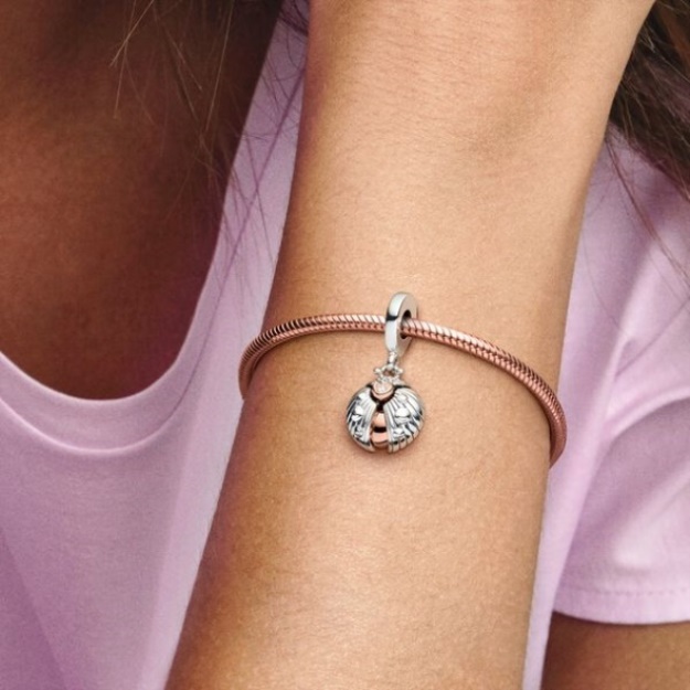 Pandora Club 2022 Ladybird Heart Dangle Charm